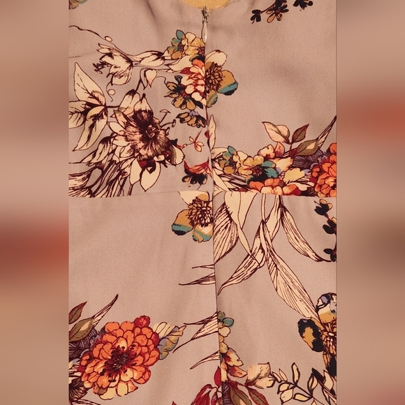 Lush Floral Cold Shoulder Mini Dress- Medium - Picture 4 of 4